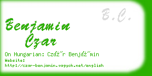 benjamin czar business card